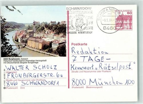 Burghausen Ganzsache Burg