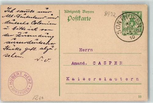 Sonthofen 1910 Ganzsache