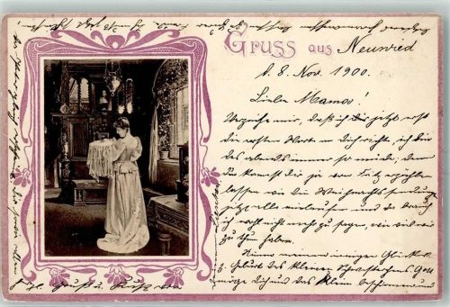 1900 Jugendstil Baby Passepartout AK