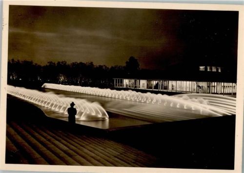W7000 Stuttgart 1939 Reichsgartenschau Nachtstimmung Wasserspiele Gartenbauausstellung