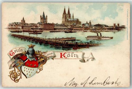 Köln Altstadt-Nord 103 Hafen Wappen Dampfschiff