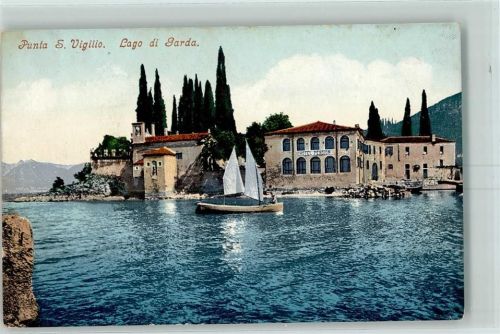 San Vigilio Lago di Garda Segelboot Halbinsel