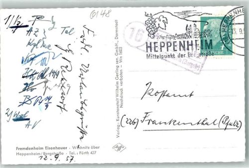 Heppenheim Landpoststempel Weschnitz