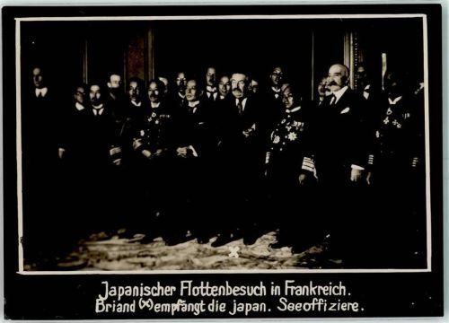 Marine - Japanischer Flottenesuch in Frankreich - Briand empfängt japan. Seeoffiziere