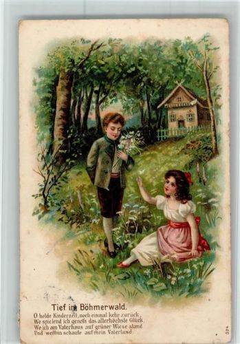 1911 Serie 524 - Tief im Böhmerwald, Kinderpoesie AK