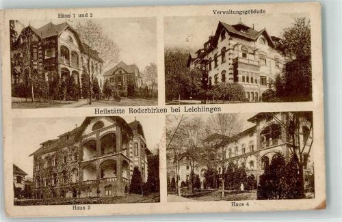 Roderbirken Heilstätte Haus 1 und 2 Verwaltungsgebäude Haus 3 und 4