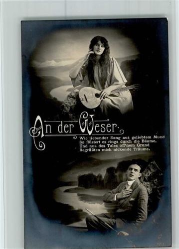 Serie 361-3 An der Weser und Vers AK Gute Erhaltung