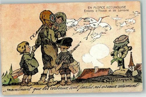sign. C. Maurechaux Verlag Lapina - WK I En Elsace Reconquise