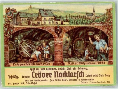 Kröv Reichsschenke Zum Ritter Götz Weinkeller Cröver Nacktärsche