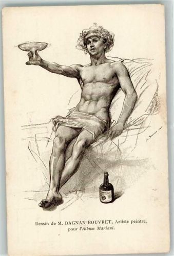 1916 Dessin de M. Dagnan-Bouvret , Artiste peintre , pour Album Mariani AK