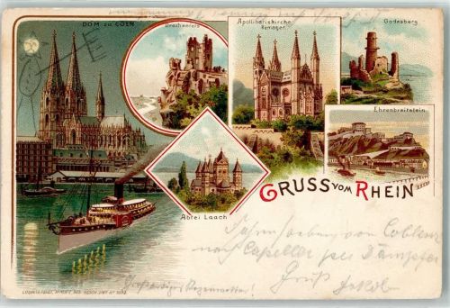 Köln Altstadt-Nord 103 Lithographie Dom Abtei Laach Drachenfels Apollinariskirche Remagen Godesberg Ehrenbreitstein