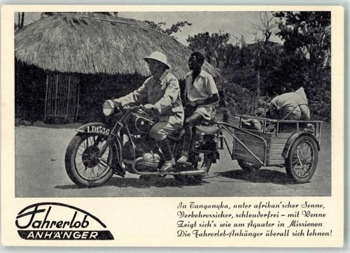 Fahrerlob Anhänger in Afrika Werrbung