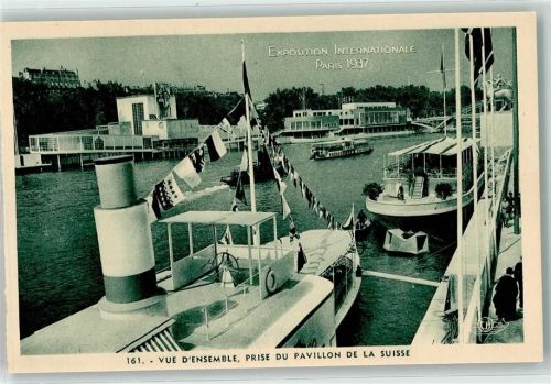Paris WK II Nr. 161 Exposition 1937 , Prise du Pavillon de la Suisse