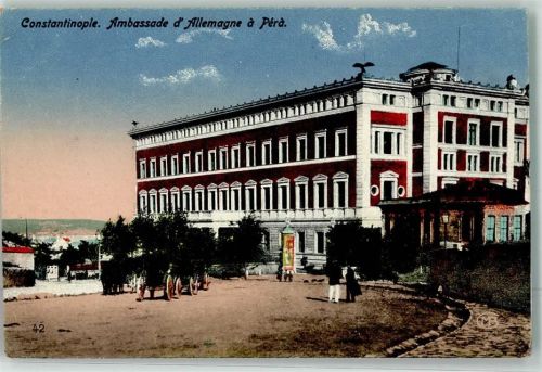 Konstantinopel Ambassade d`Allemagne a Pera Litfaßsäule