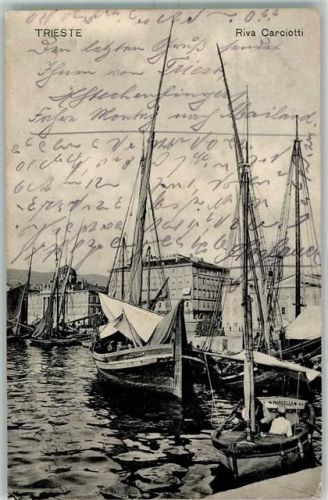 Trieste / Triest / Trst Riva Carciotti Hafen Fischerboot