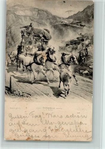 1902 Postkutsche AK