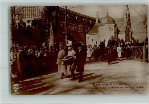 Verlag HSB Nr. 38 Oberst Falkenhayn - Beisetzung der Kaiserin AK Gute Erhaltung