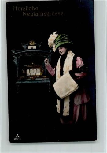 Photochemie Serie 7160-2 Pelzmode, Briefkasten - Neujahr - gute Erhaltung
