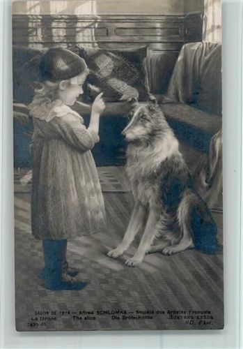 Nr. 7420 Salon de Paris 1914 - Schlomka - Die Brotschnitte für den Hund