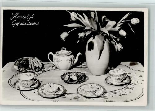 1952 Geburtstag - Kaffeetafel - Hartelijk gefeliciteerd