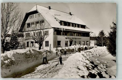 Besenfeld Hotel Oberwiesenhof im Schnee Skifahrer