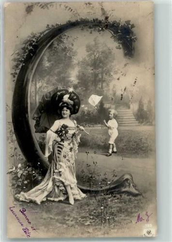 1905 NPG Serie 195 Jugendstil Buchstabe C