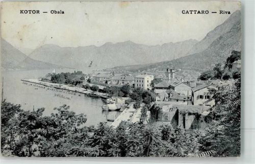 Kotor 1908 Obala Hafen