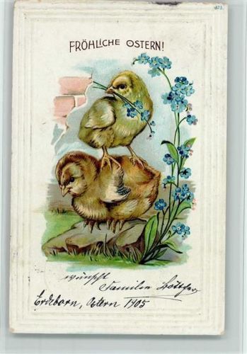 1905 Ostern - Vergissmeinnicht und Küken, I AK