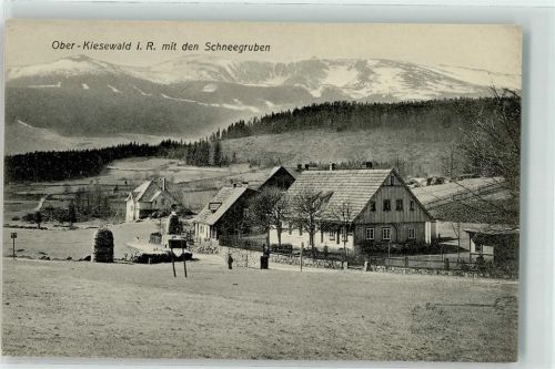 Kiesewald Michalowice - Ortsteil Ober-Kiesewald im Riesengebirge mit den Schneegruben