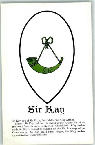 Sir Kay , son of Sir Ector, foster-father of King Arthur - A Souvenir from King Arthur Hall at Tintagel