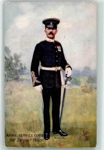 sign.Knight Army Service Corps Sergeant Major Tucks Oilette Nr.9167