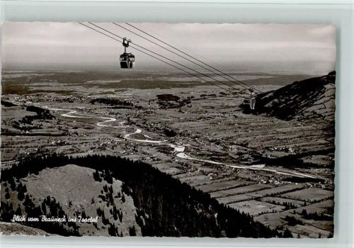 Brauneckbahn - Blick vom Brauneck ins Isartal, gute Erhaltung AK