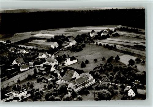 Kälberbronn 1962 Strähle Luftbild Nr. 18869 und Landpoststempel