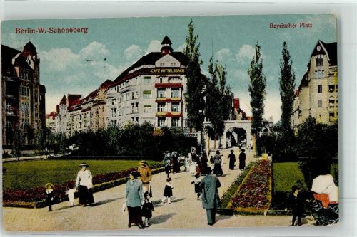 Schöneberg 1921 Bayrischer Platz mit Cafe Wittelsbach