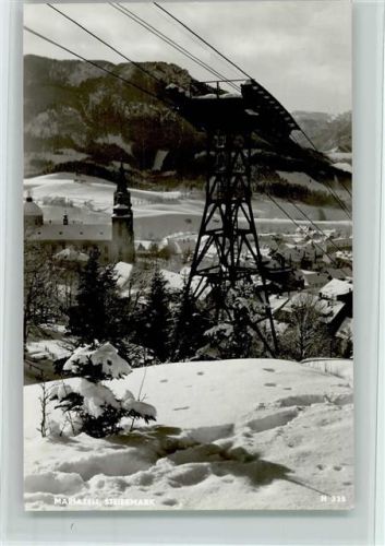 Mariazell 1956 Seilbahn im Winter , gute Erhaltung AK