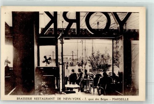 Marseille Gasthaus Brasserie de New York Quai des Belges Oldtimer