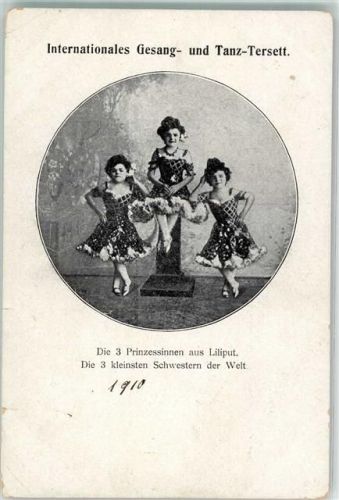 1910 Die 3 kleinsten Schwestern der Welt Tanz Terzett