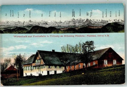 Triberg 1916 Gasthaus zur Fuchsfalle