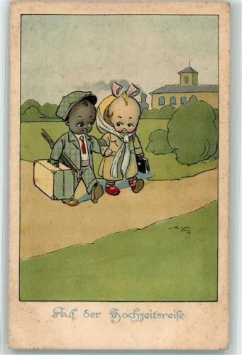 1919 Hochzeitsreise sign. K.V.