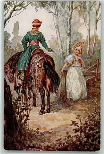 Begegnung Tracht Pferd Liebespaar Verlag TSN Stroefer Nr. 23