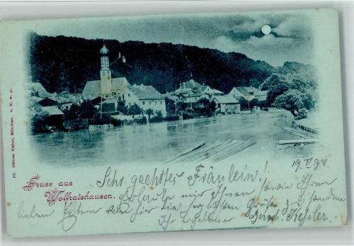 Wolfratshausen 1898 Blick nach Wolfratshausen
