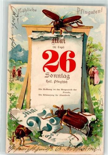 1901 Kalenderblatt Pfingsten