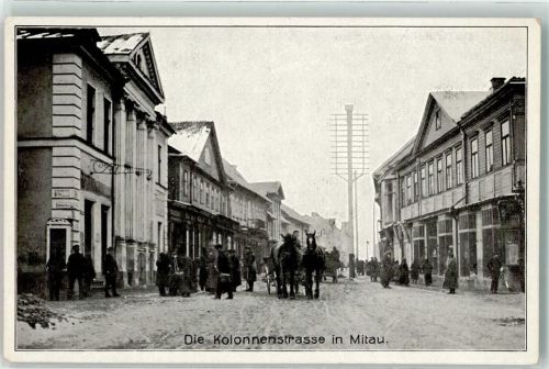 Mitau Kolonnenstraße Winter