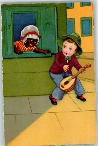 Lautenspieler am Fenster Verlag Amag Serie 0274