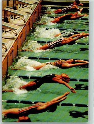200 m Rücken Mexiko 1968 - Spendenkarte Jugendherberge Nr. 29 AK