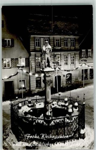 Bad Windsheim Weinmarkt mit Schönem Brunnen Winter Weihnachten Neujahr