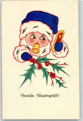 Serie 3042-4 Neujahr Mistel Baby Schnuller Lebkuchen