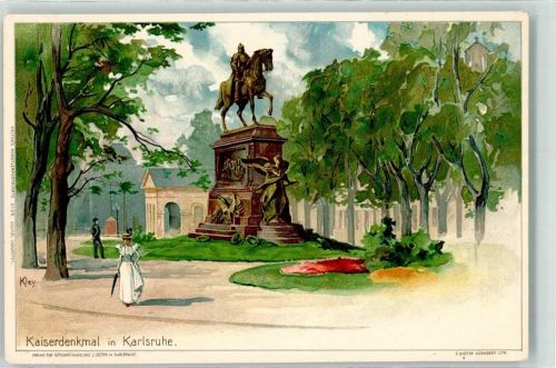 Karlsruhe 1899 Verlag Velten Nr. 29 Kaiserdenkmal