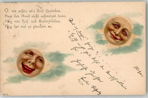 1900 Mond vermenschlicht Gedicht Humor