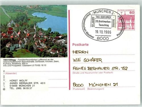 Kißlegg Ganzsache Fliegeraufnahme